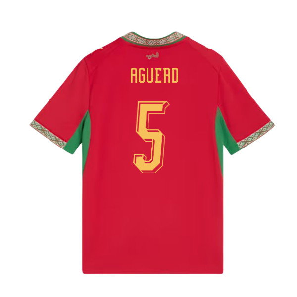 2026-2027 Morocco Home Shirt (Kids) (Aguerd 5)-SoccerKits Hub | Buy Soccer Jerseys Online